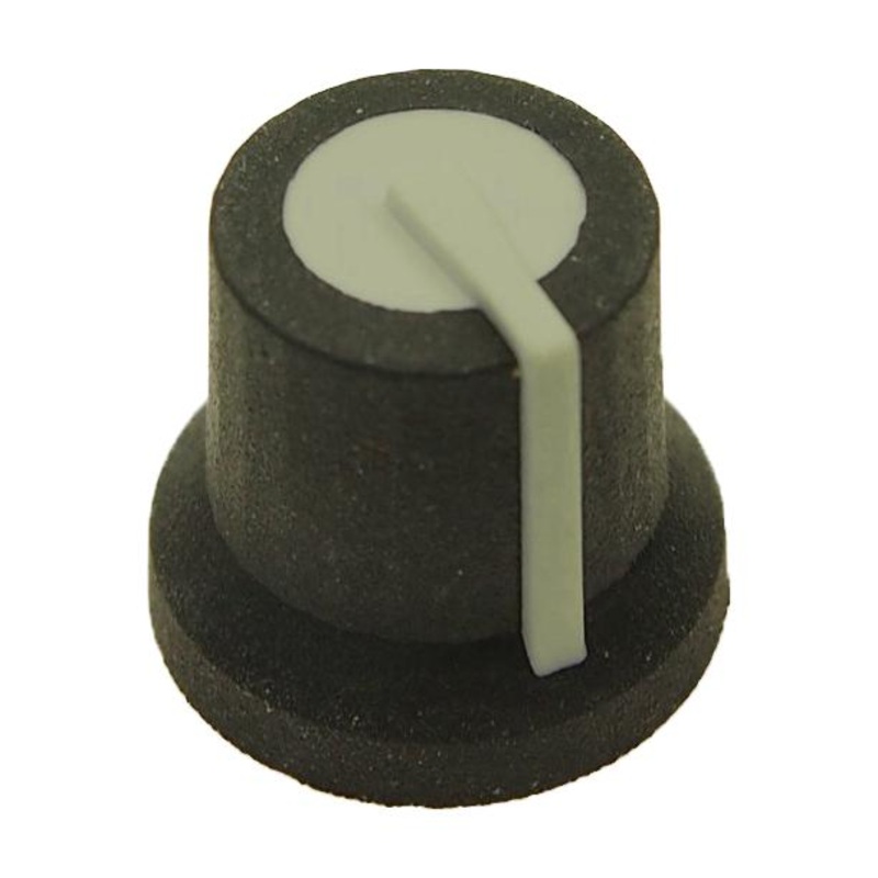 Multicomp PRO MP170825CR Knob Splined Shaft 6 mm Round With Indicator Line 16.2