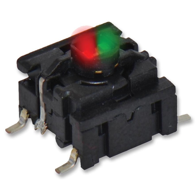 MULTIMEC 5GSH9358222 Tactile Switch, Illuminated, 24 V, 50 mA, 3.5 N, Solder
