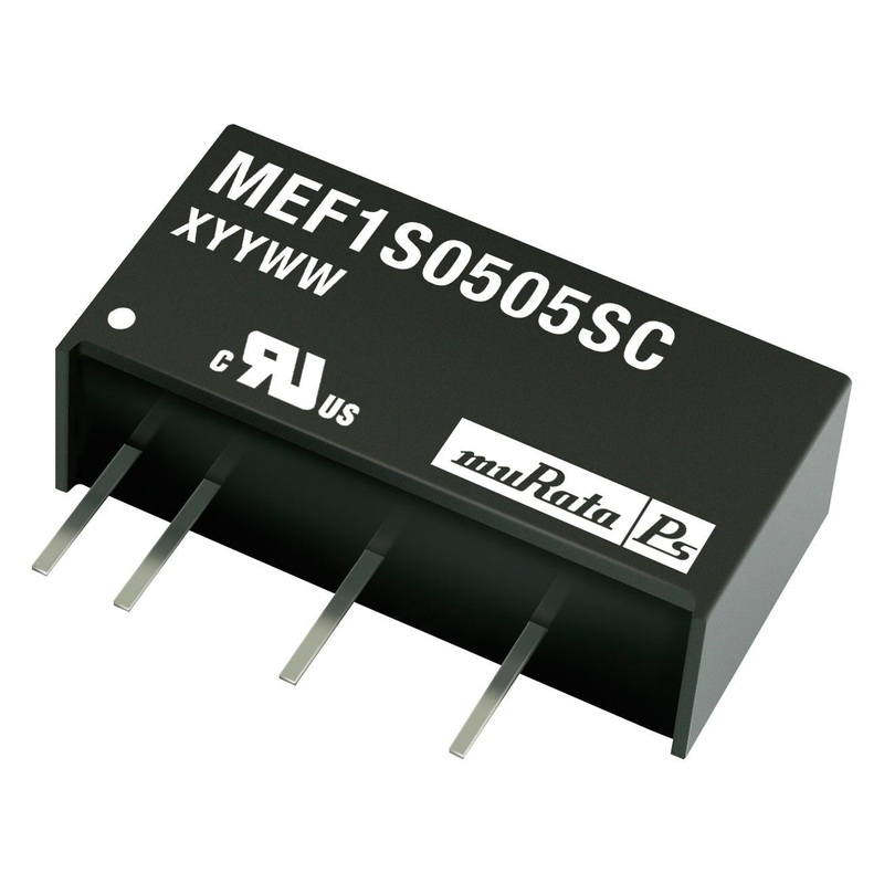MURATA POWER SOLUTIONS MEF1S0305SP3C Isolated Board Mount DC/DC Converter, 3.5kV Isolation, 1 Output, 1 W, 5 V, 200 mA