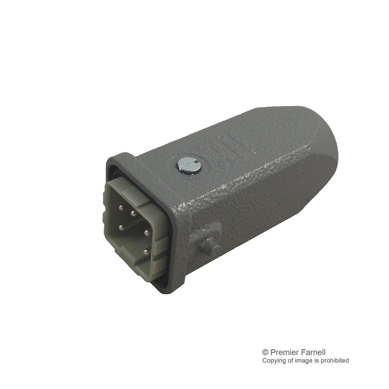 HARTING 66 30 226 001300 Heavy Duty Connector, Top Entry, Han Series, Cable Mount, Plug, 4 Contacts, Pin, 2 Rows