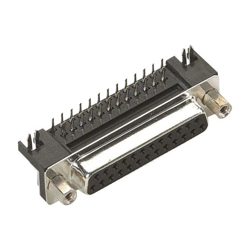 HARTING 9681537613 D Sub Connector, R/A, 9 Contacts, Receptacle, DE, Steel Body, Through Hole