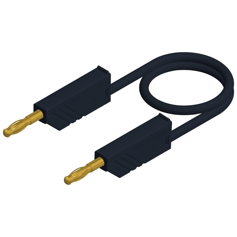 Hirschmann Test and Measurement 934507700 Lead 4mm Stackable Banana Plug 60 VDC 32 A Black 1.5 m