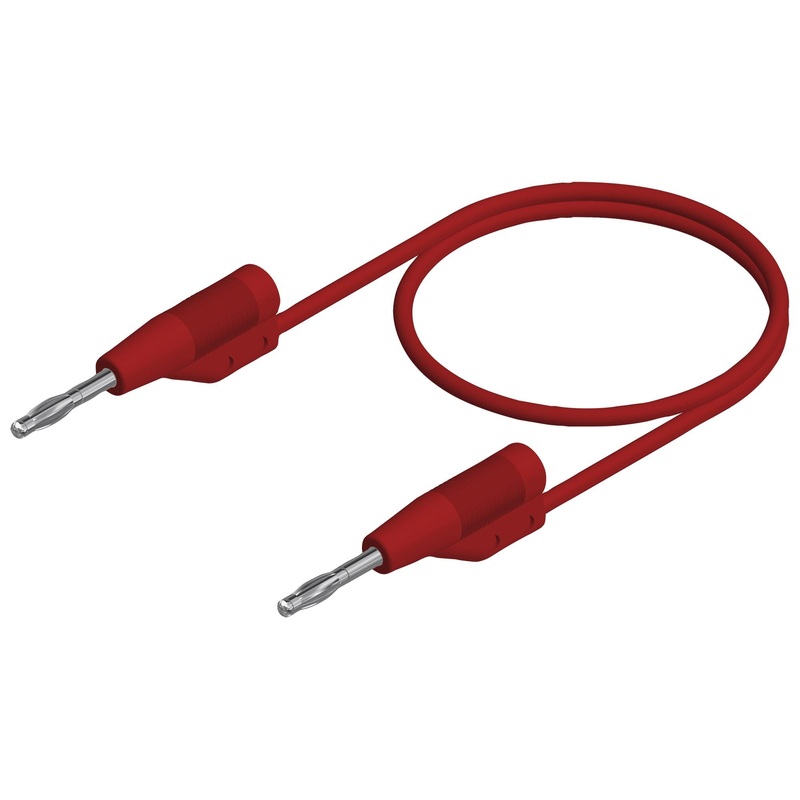 Hirschmann Test and Measurement 938115101 Lead 2mm Stackable Banana Plug 60 VDC 6 A Red 250 mm