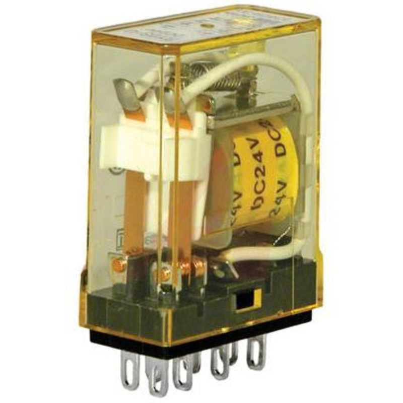 IDEC RY2S-UD-DC24V RELAY, DPDT, 240VAC, 30VDC, 3A