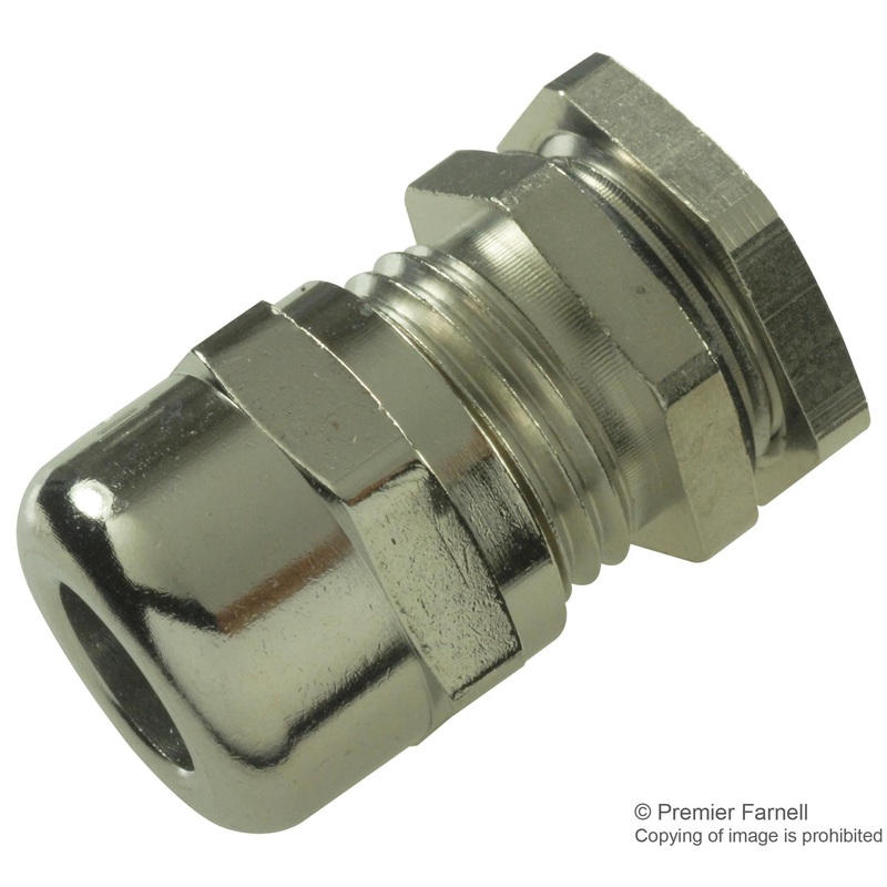 JACOB 50.009-F Cable Gland, 4 mm, 8 mm, PG9, Brass, Metallic – Nickel Finish