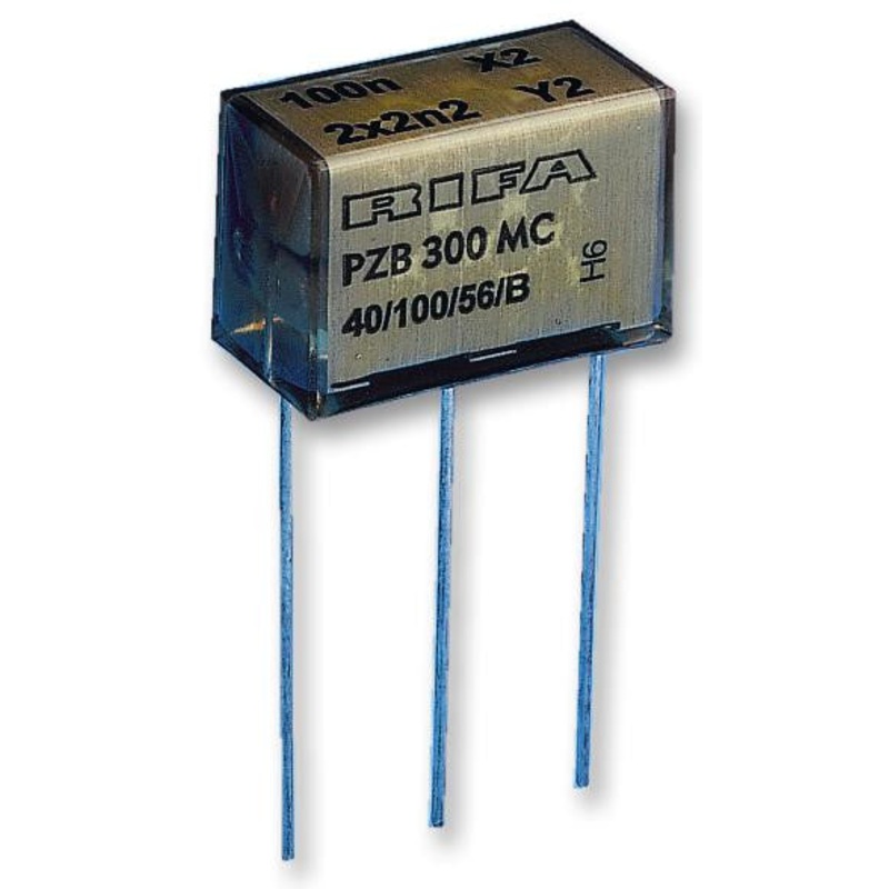 KEMET PZB300MC11R30 Film Capacitor, 0.1 F, X2 / Y2, 275 V, 275 V, Paper (MP),  20%