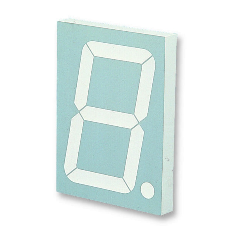 KINGBRIGHT SA23-12EWA 7-Segment LED Display, Mechanically Rugged, Red, 20 mA, 8 V, 55.5 mcd, 1, 56.9 mm