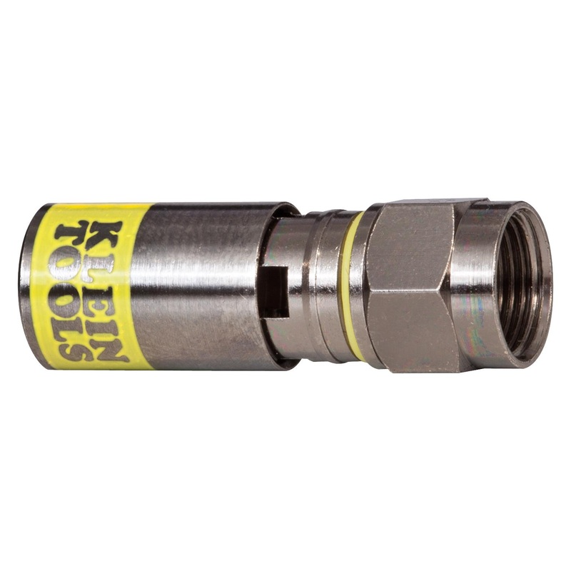 Klein Tools VDV812-606 RF / Coaxial Connector F Straight Plug Compression RG6 RG6Q