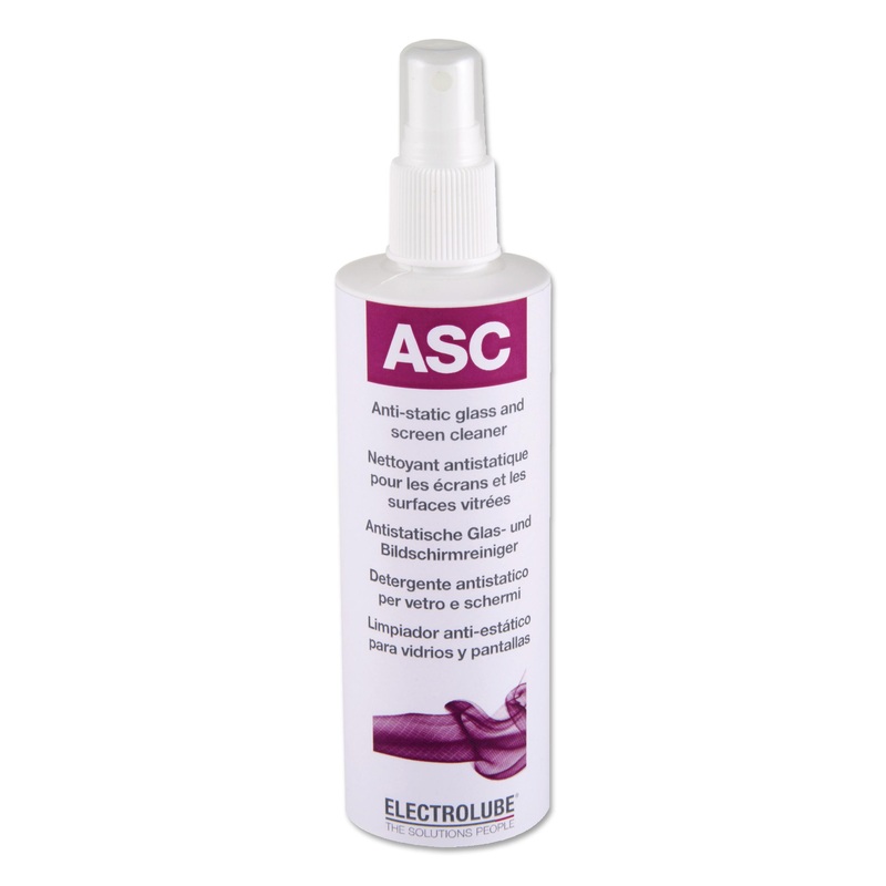 ELECTROLUBE ASC250ML Cleaner, Computer Displays, Glass, Spray Bottle, 250 ml