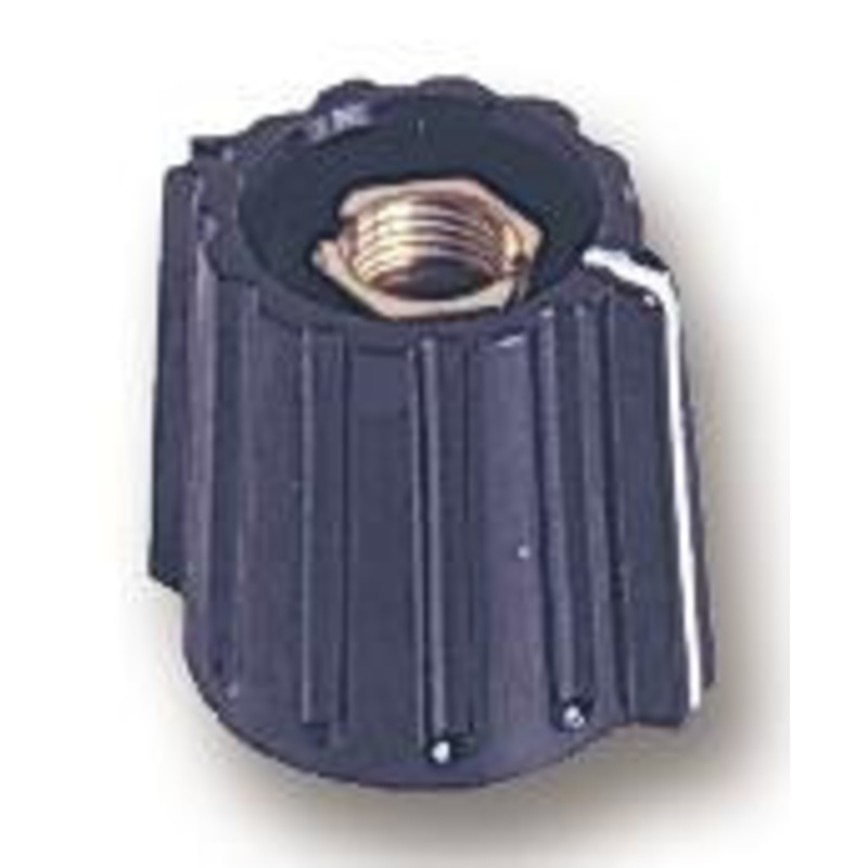 ELMA 023-3520 Knob, Round Shaft, 6.35 mm, Nylon (Polyamide), Round with Indicator Line, 14.5 mm