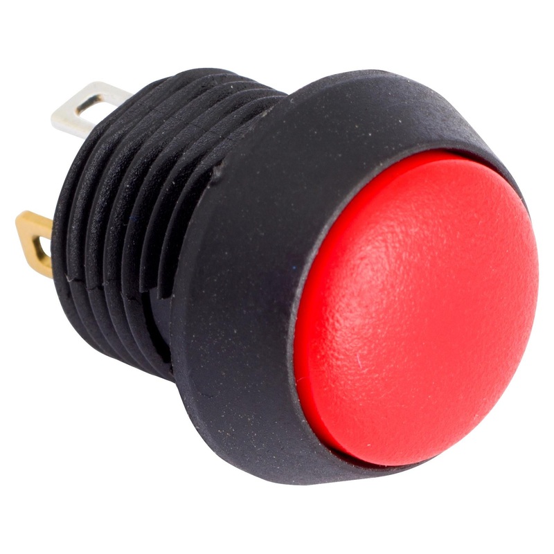 EOZ FL13LR5 Illuminated Pushbutton Switch, FL Series, SPST-NO, Momentary Spring Return, Red
