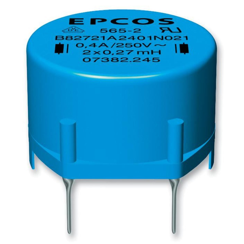 EPCOS B82721A2401N020 Choke, Power Line, Double, Ring Core, 39 mH, 400 mA, B82721A Series