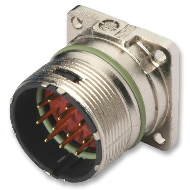 EPIC 72004000 + 73002720 Circular Connector, Circon M23 Series, Panel Mount Plug, 12 Contacts, Solder Pin, Zinc Alloy Body