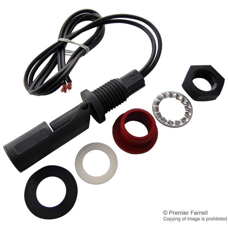 GENTECH INTERNATIONAL LS803-51 Float Switch, LS Series, Horizontal, Side Entry, SPST-NO, Polypropylene, 15 W, 250 Vac