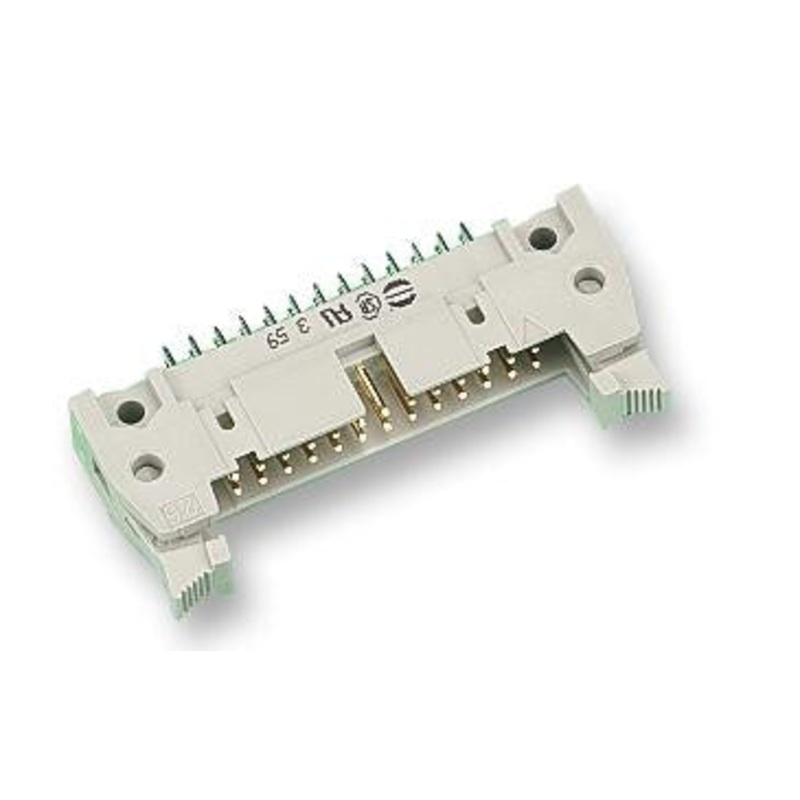 HARTING 09 18 526 7914 Wire-To-Board Connector, Short Latch, 2.54 mm, 26 Contacts, Header, SEK 18 Series, Through Hole