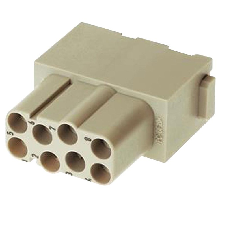 Harting 09140082734 Heavy Duty Connector Han-Modular Module 8 Contacts Receptacle Push Lock Socket