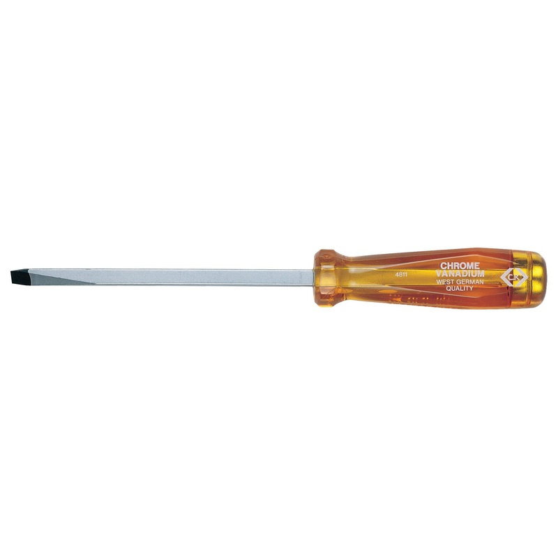 CK TOOLS T4811 08 10x200mm Classic Heavy Duty Strike Through Impact Slotted Screwdriver