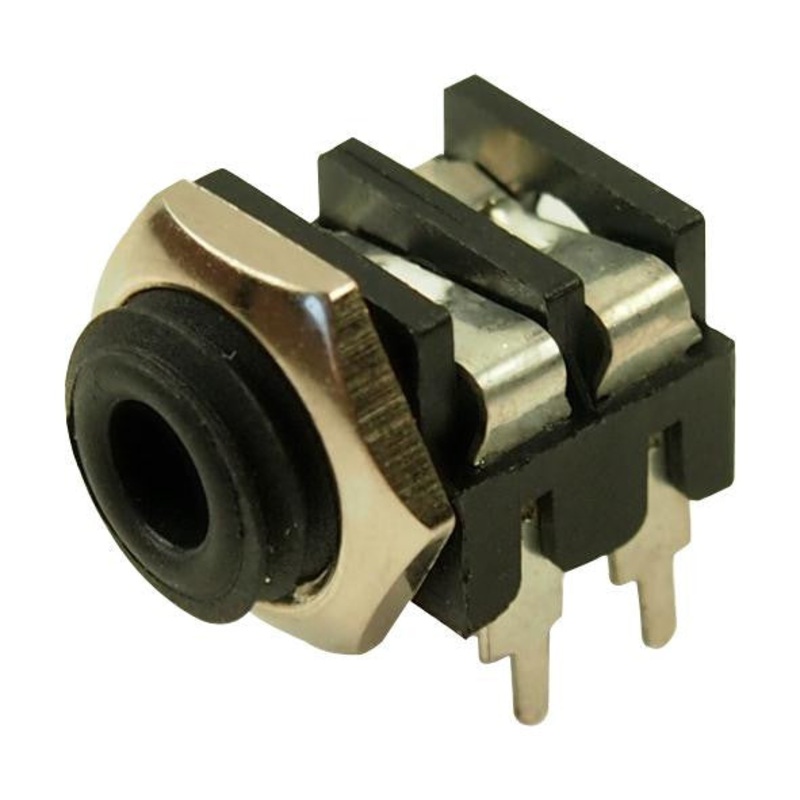 CLIFF ELECTRONIC COMPONENTS CL1384 Phone Audio Connector, 2 Contacts, Jack, 3.5 mm, PCB Mount, Nickel Plated Contacts