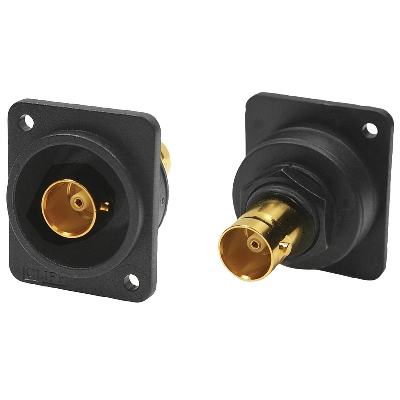 Cliff Electronic Components CP303112GX RF / Coaxial Adapter BNC Jack Straight 75 ohm