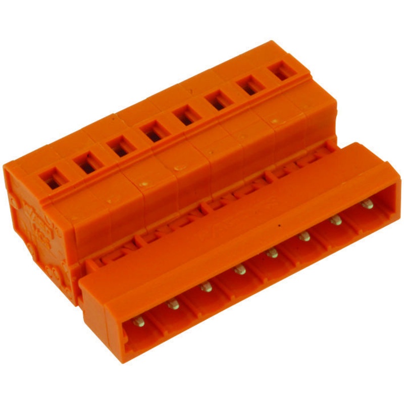 WAGO 231-638 TERMINAL BLOCK, PCB, 8 POSITION, 28-12AWG