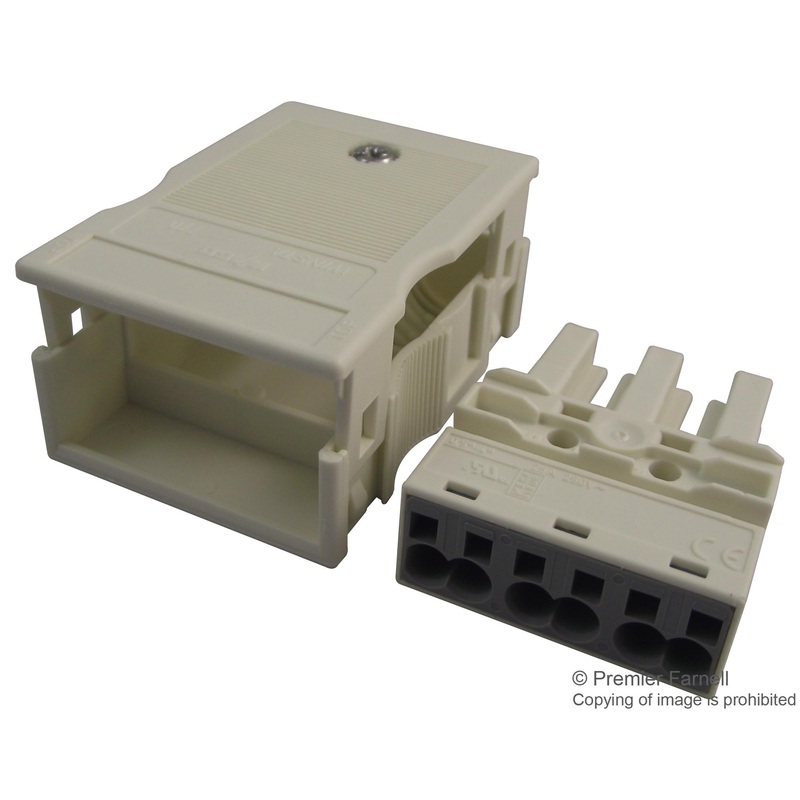 WAGO 770-123 Rectangular Connector, WINSTA MIDI Series, 3 Contacts, Receptacle, Clamp, 1 Row
