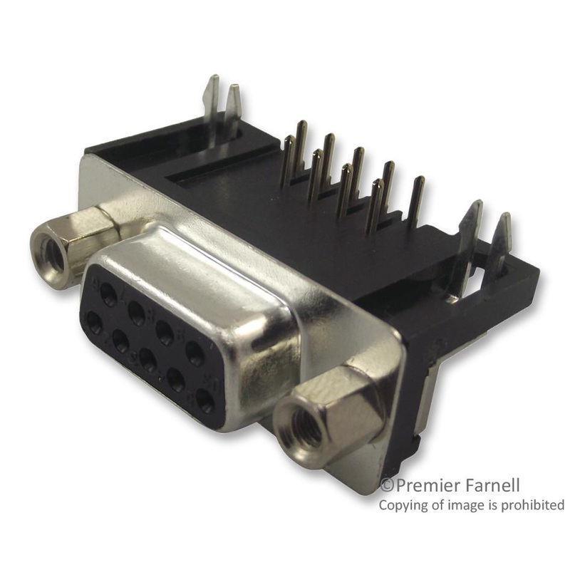 WURTH ELEKTRONIK 618009231321 D Sub Connector, 9 Contacts, Receptacle, DE, R/A PCB Mount D Sub, Solder