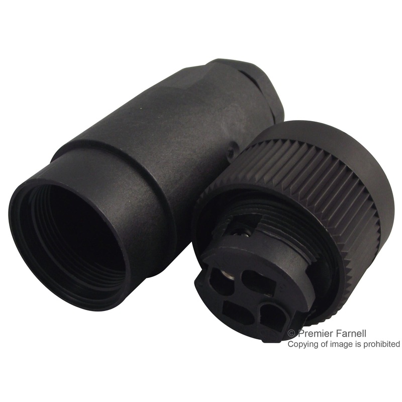 BINDER 99-4222-14-04 Circular Connector, 693 Series, Cable Mount Receptacle, 4 Contacts, Screw Socket