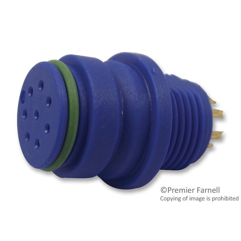 BINDER 99-9128-60-08 Circular Connector, 720 Series, Panel Mount Receptacle, 8 Contacts, Solder Socket