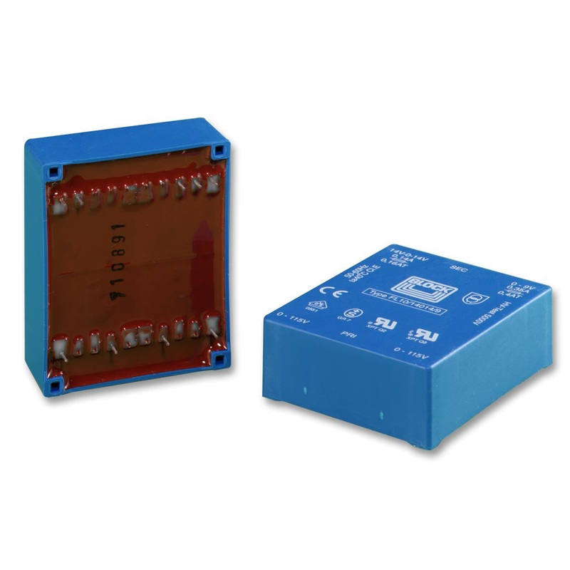 BLOCK FL10/12 Isolation Transformer, UI 39 x 8, 10 VA, 2 x 115V, 2 x 12V, 416 mA, FL Series