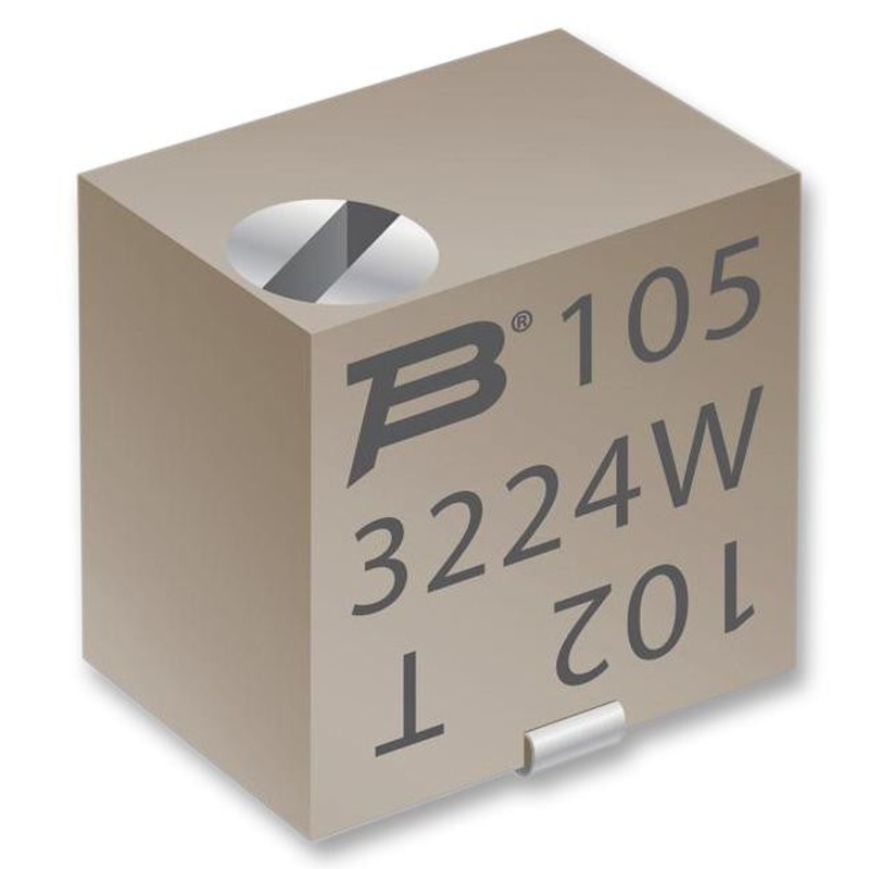 BOURNS 3224X-1-503E Trimmer Potentiometer, 50 kohm, 250 mW,  10%, Trimpot 3224 Series, 12 Turns, Surface Mount Device