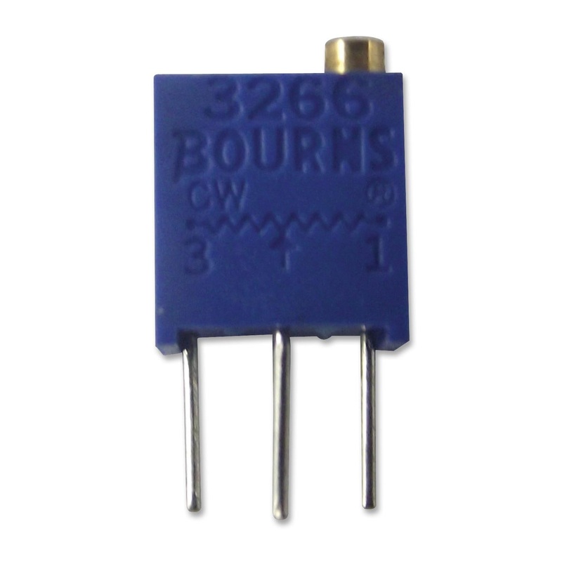 BOURNS 3266W-1-500LF Trimmer Potentiometer, 50 ohm, 250 mW,  10%, Trimpot 3266 Series, 12 Turns, Through Hole