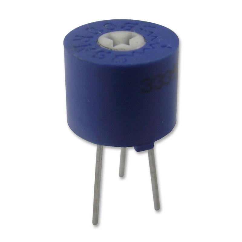 BOURNS 3339P-1-103LF Trimmer Potentiometer, 10 kohm, 500 mW,  10%, Trimpot 3339 Series, 4 Turns, Through Hole