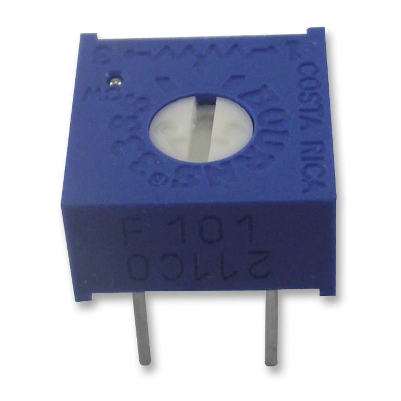 BOURNS 3386F-1-504LF Trimmer Potentiometer, 500 kohm, 500 mW,  10%, Trimpot 3386 Series, 1 Turns, Through Hole