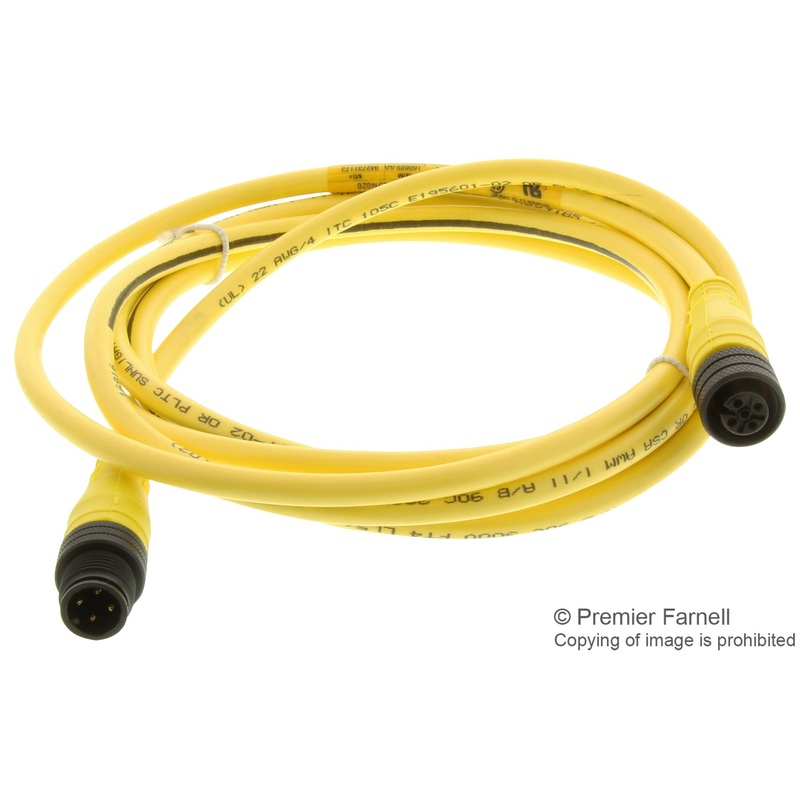 Brad 120066-0689 Sensor Cable Micro-Change M12 Straight 4 Position Receptacle