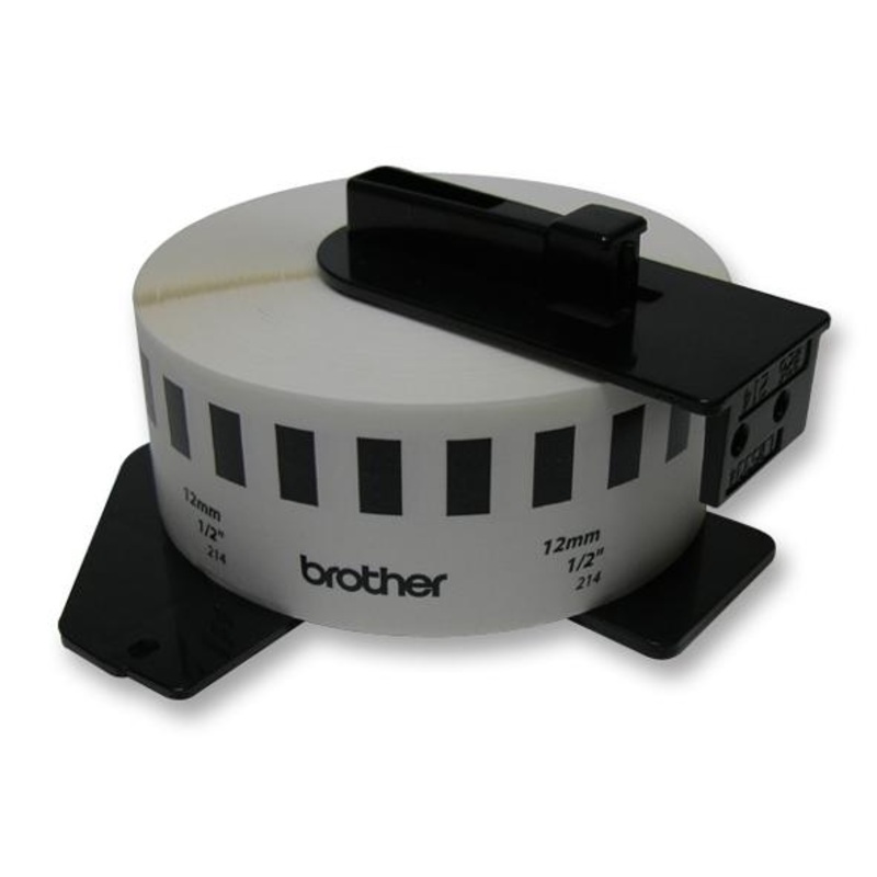 BROTHER DK22214 Continuous Length Paper Tape Black on White 12mm x 30.84m