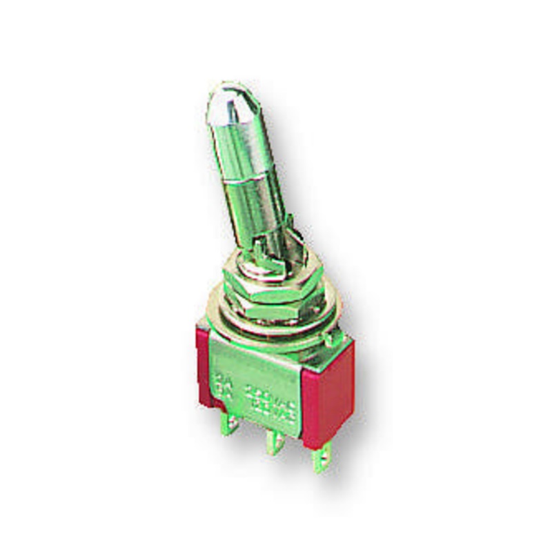 C & K COMPONENTS 7203K2ZQE Toggle Switch, DPDT, Non Illuminated, On-Off-On, C&K 7000 Series, Panel, 5 A