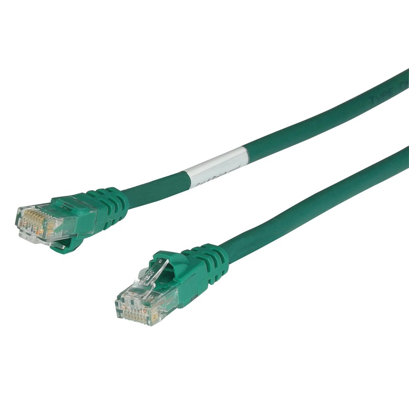 TUK SP5GN Ethernet Cable, Patch Lead, Cat6, RJ45 Plug to RJ45 Plug, Green, 5 m