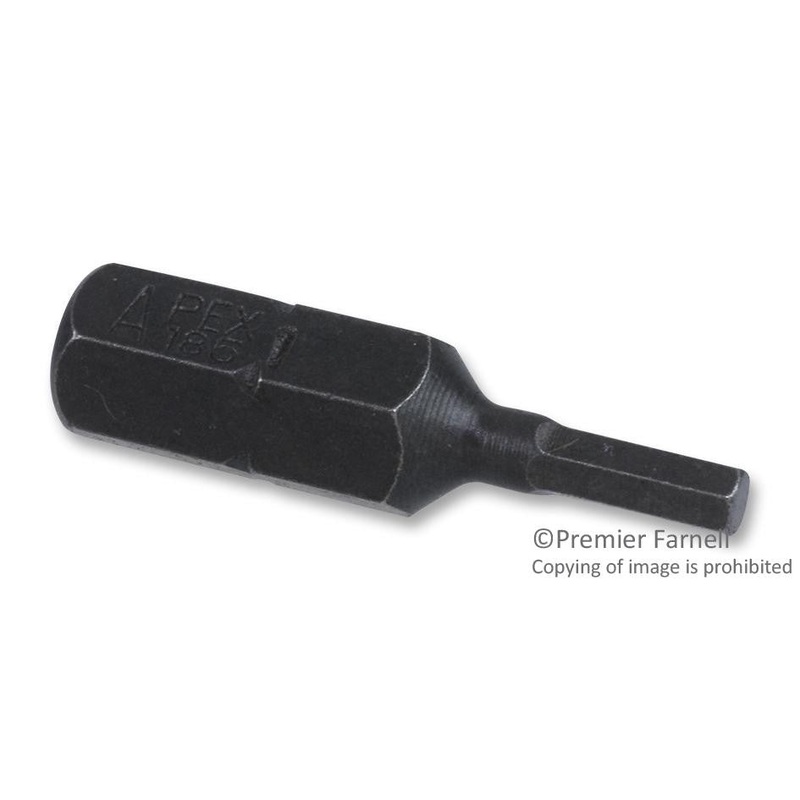 UTICA 185-1X HEX BIT, SOCKET, 3/32INX1IN, TOOL STEEL