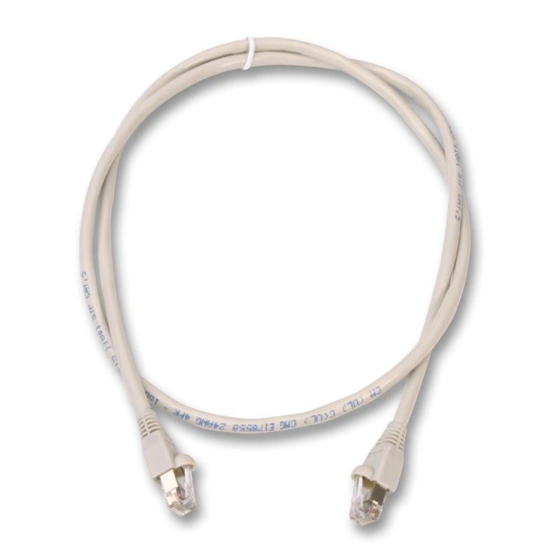 VIDEK 1962-10 Ethernet Cable, Patch Lead, Cat5e, RJ45 Plug to RJ45 Plug, Beige, 10 m