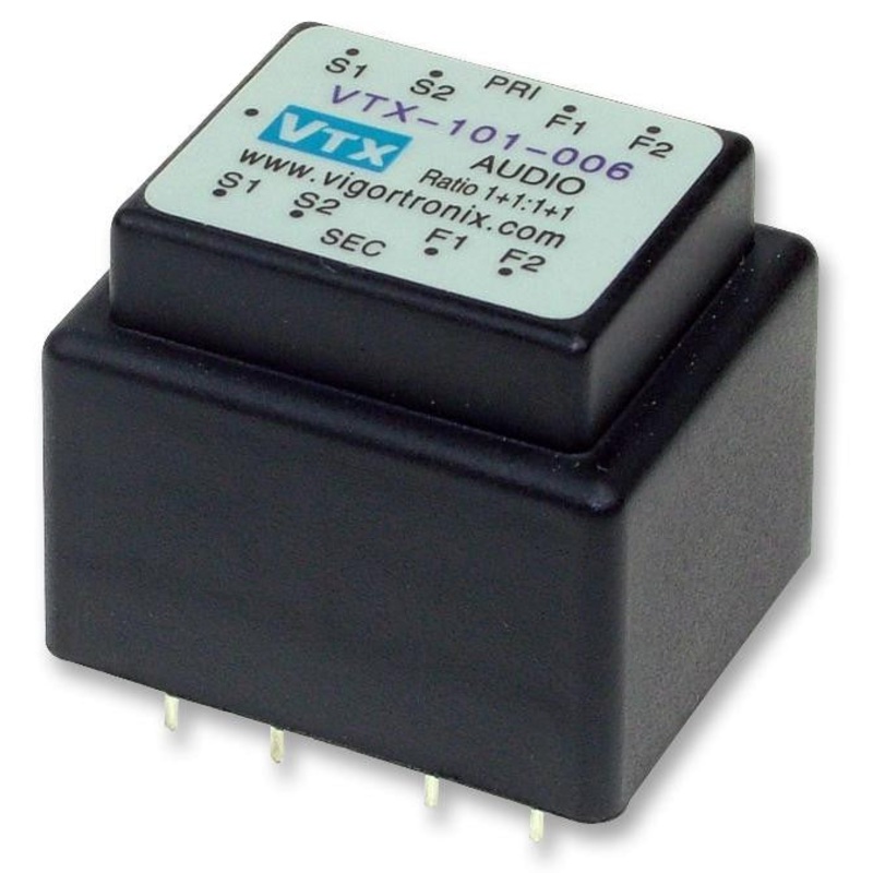 VIGORTRONIX VTX-101-006 Audio Transformer, Encapsulated, 150 ohm, 150 ohm, Through Hole