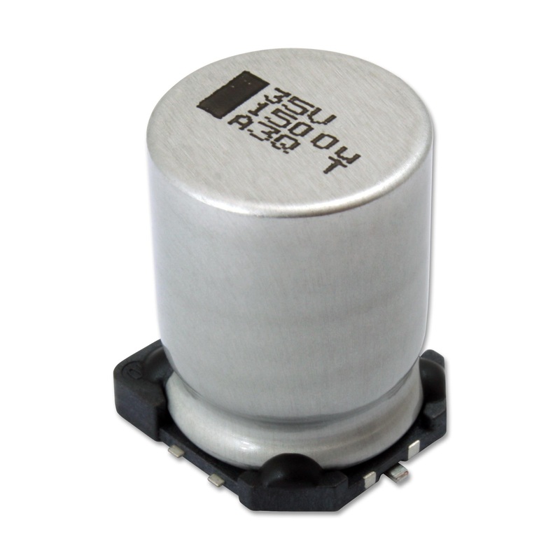 Vishay MAL215099101E3 SMD Aluminium Electrolytic Capacitor Radial Can – 100 F 50 V 2500 Hours @ 105C Polar