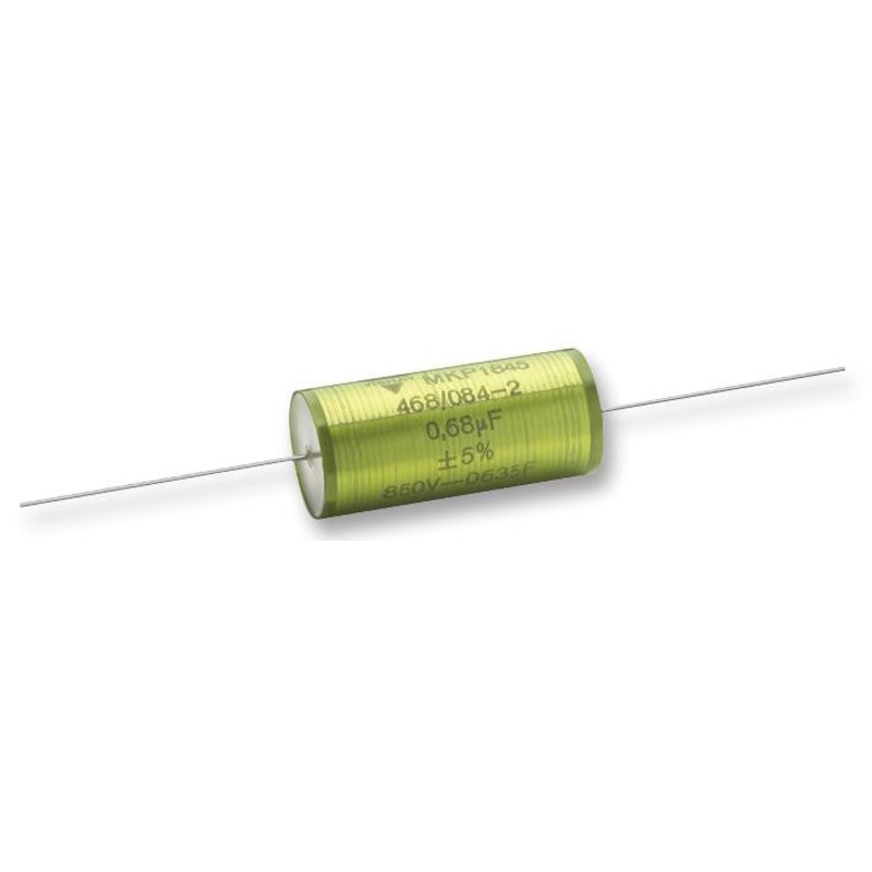 VISHAY MKP1845410204 Film Capacitor, 0.1 F, PP (Polypropylene), 2 kV, MKP1845 Series,  5%, Axial Leaded