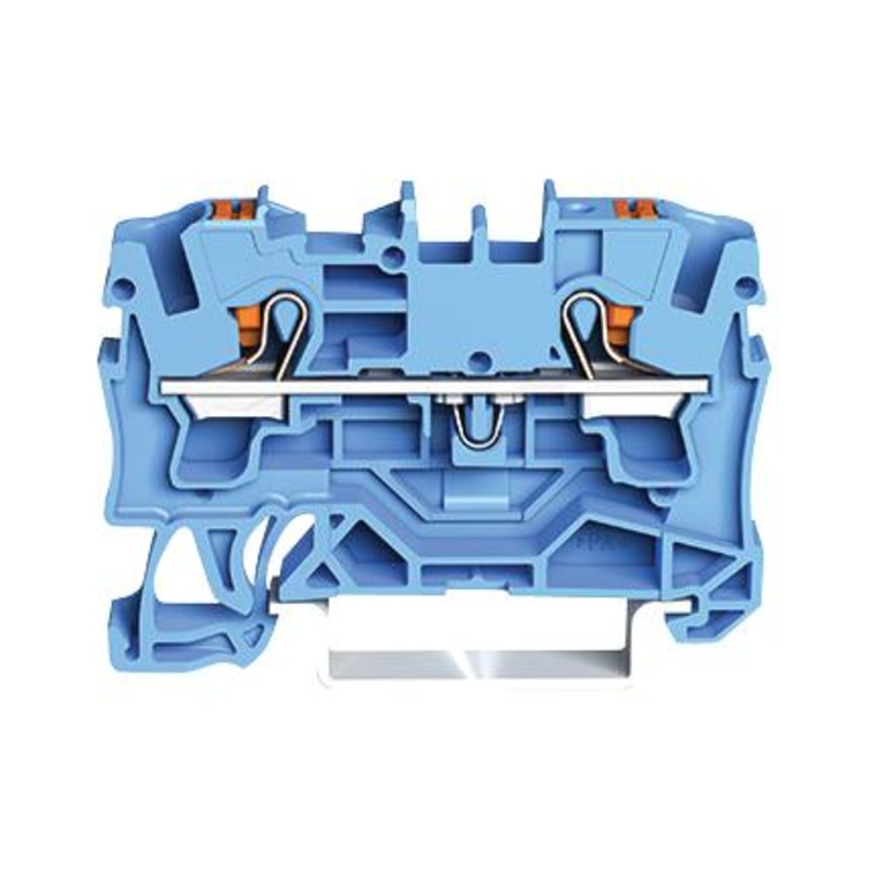 Wago 2204-1204 DIN Rail Mount Terminal Block 2 Ways 20 AWG 10 4 mm Clamp 32 A