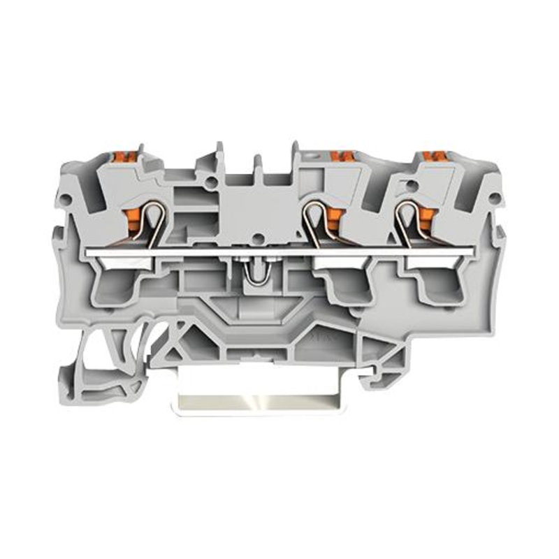 Wago 2204-1301 DIN Rail Mount Terminal Block 3 Ways 20 AWG 10 4 mm Clamp 32 A
