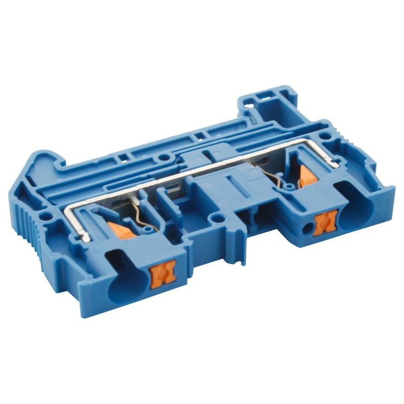 Phoenix Contact PT 4 BU DIN Rail Mount Terminal Block 2 Ways 24 AWG 10 6 mm Push In 38 A