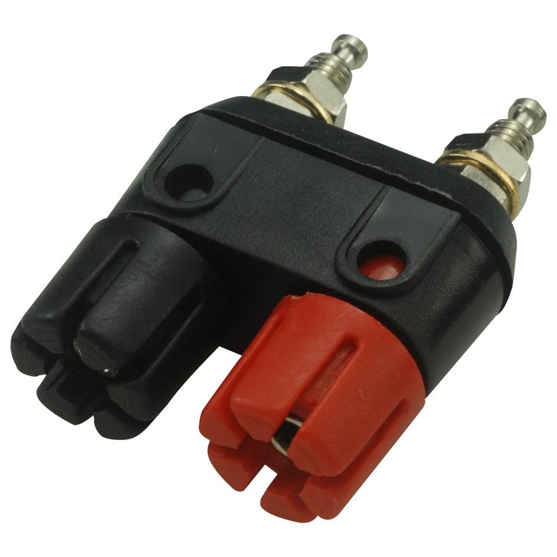Pomona 6884 Binding Post 30 A 500 V Nickel Plated Contacts Panel Mount Black Red