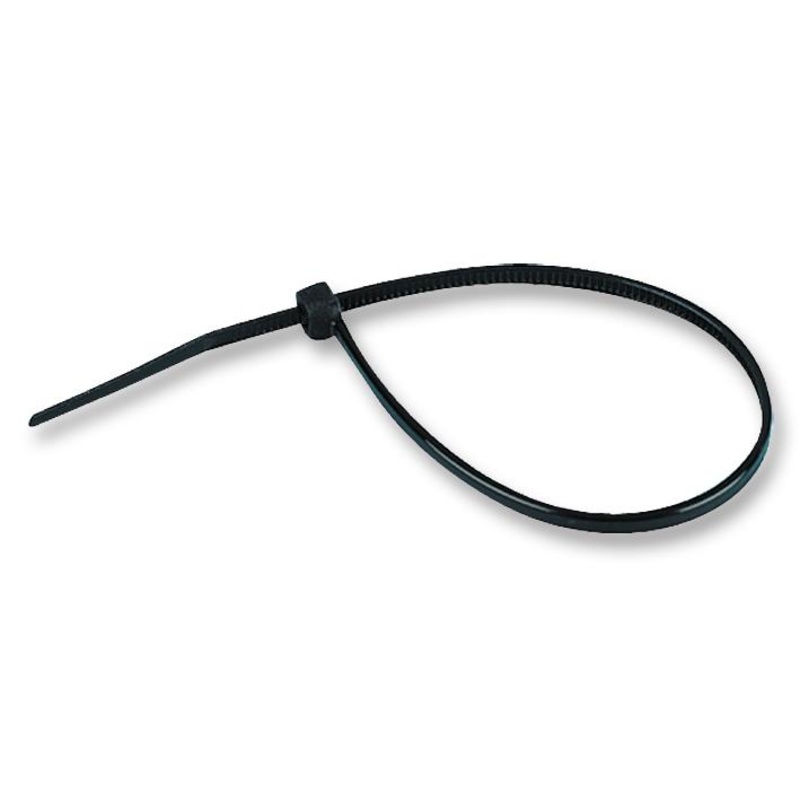 PRO POWER CV368W Cable Tie, Nylon 6.6 (Polyamide 6.6), Black, 370 mm, 4.8 mm