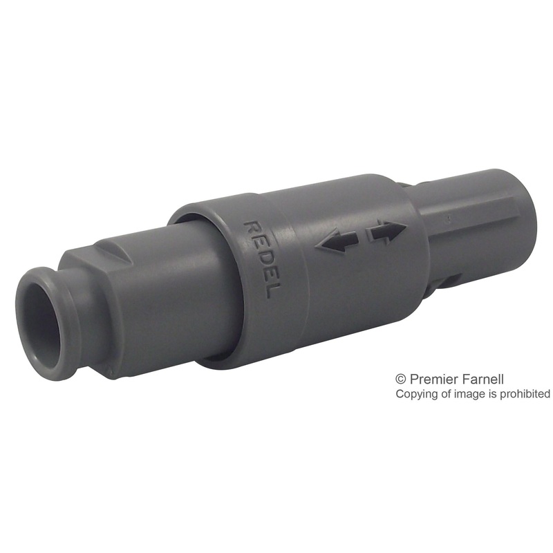 REDEL PAH.N0.3GL.LC65GZ Circular Connector, 1P Series, Cable Mount Plug, 3 Contacts, Solder Socket, PSU (Polysulphone) Body