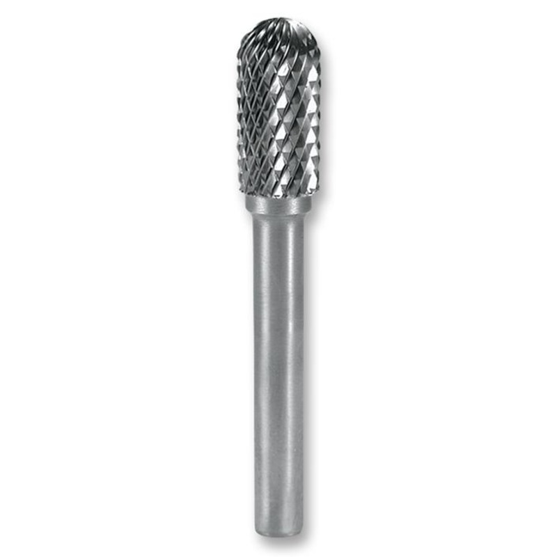 RUKO 116048 Tip, Deburring Tool, Tungsten Carbide, Cross Tooth, Shape C Oval, 3mm
