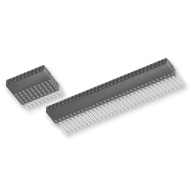 Samtec ESQ-113-14-G-D Board-To-Board Connector 2.54 mm 26 Contacts Receptacle ESQ Series Through Hole 2 Rows